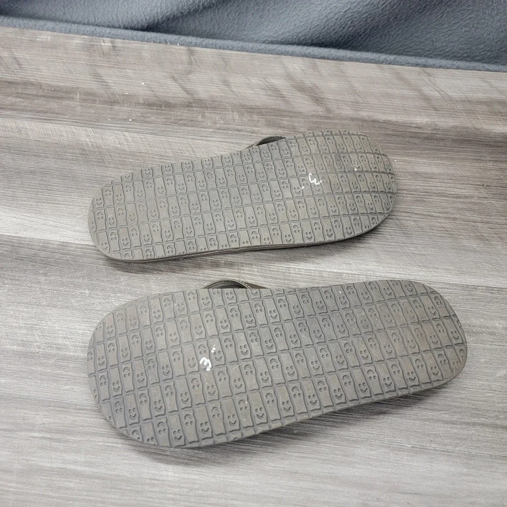 Sanuk Flip Flops Shoes Mens Size 13 Brown Casual Comfort Beach Sandals Yoga Mat